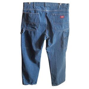 38x32 Vtg Dickies Blue Denim Carpenter Jeans Relaxed Fit Mens Classic Workwear